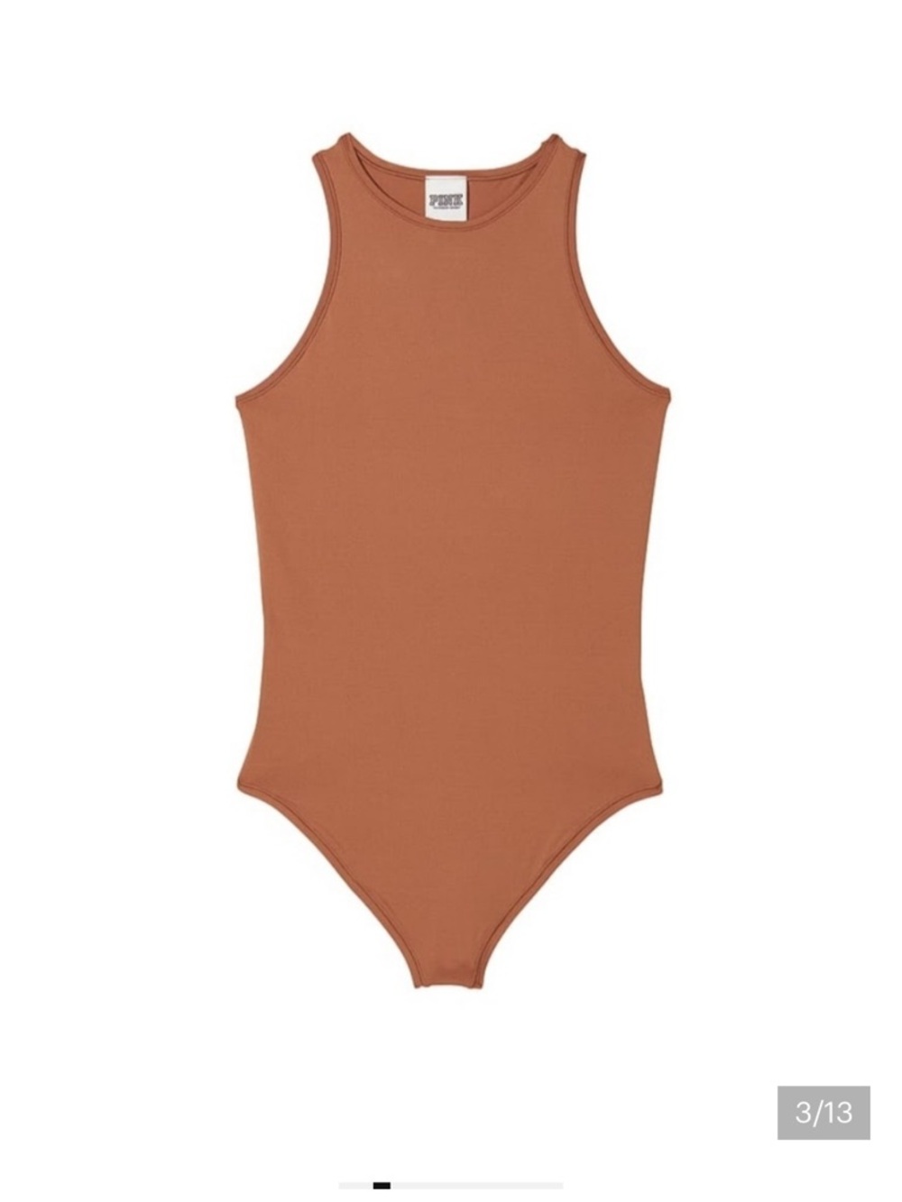 PINK Victoria's Secret Rust-Orange Tank Bodysuit